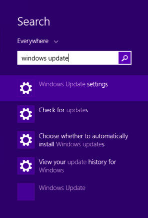 search for windows updates